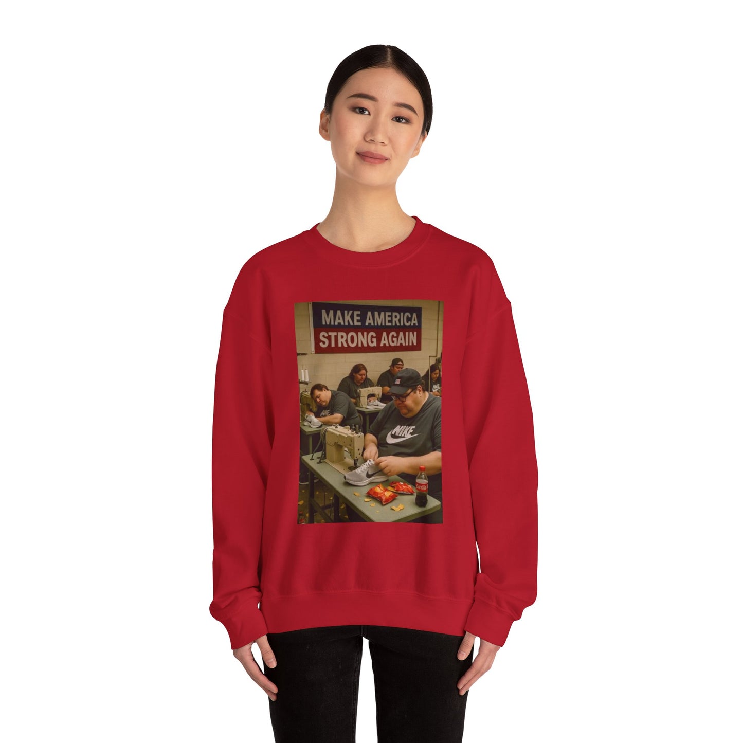 Unisex Heavy Blend Crewneck Sweatshirt - Make America Strong Again