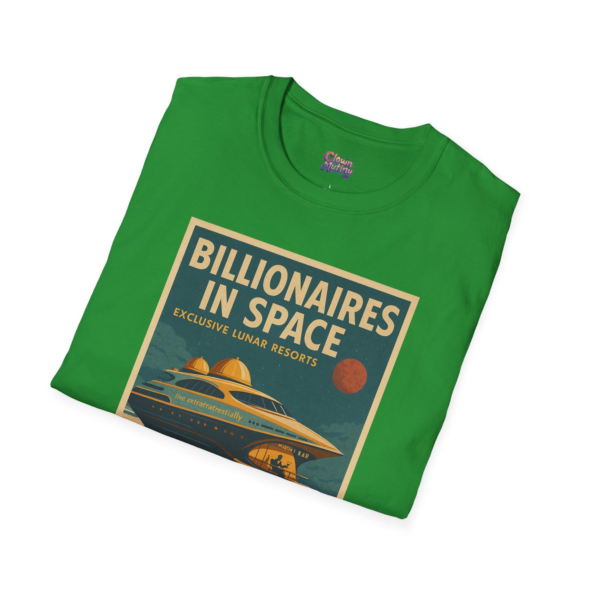 Vintage Billionaires in Space T-Shirt, Space Shirt, Retro NASA Style, Science Fiction Apparel, Lunar Resort Gift