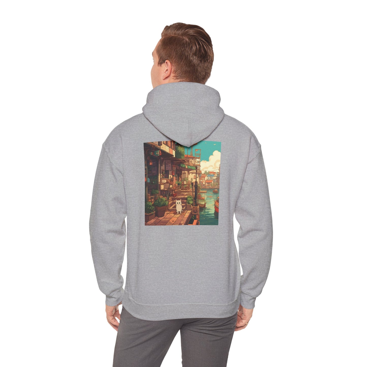 Studio Ghibli Style Cat Unisex Heavy Blend Hooded Sweatshirt