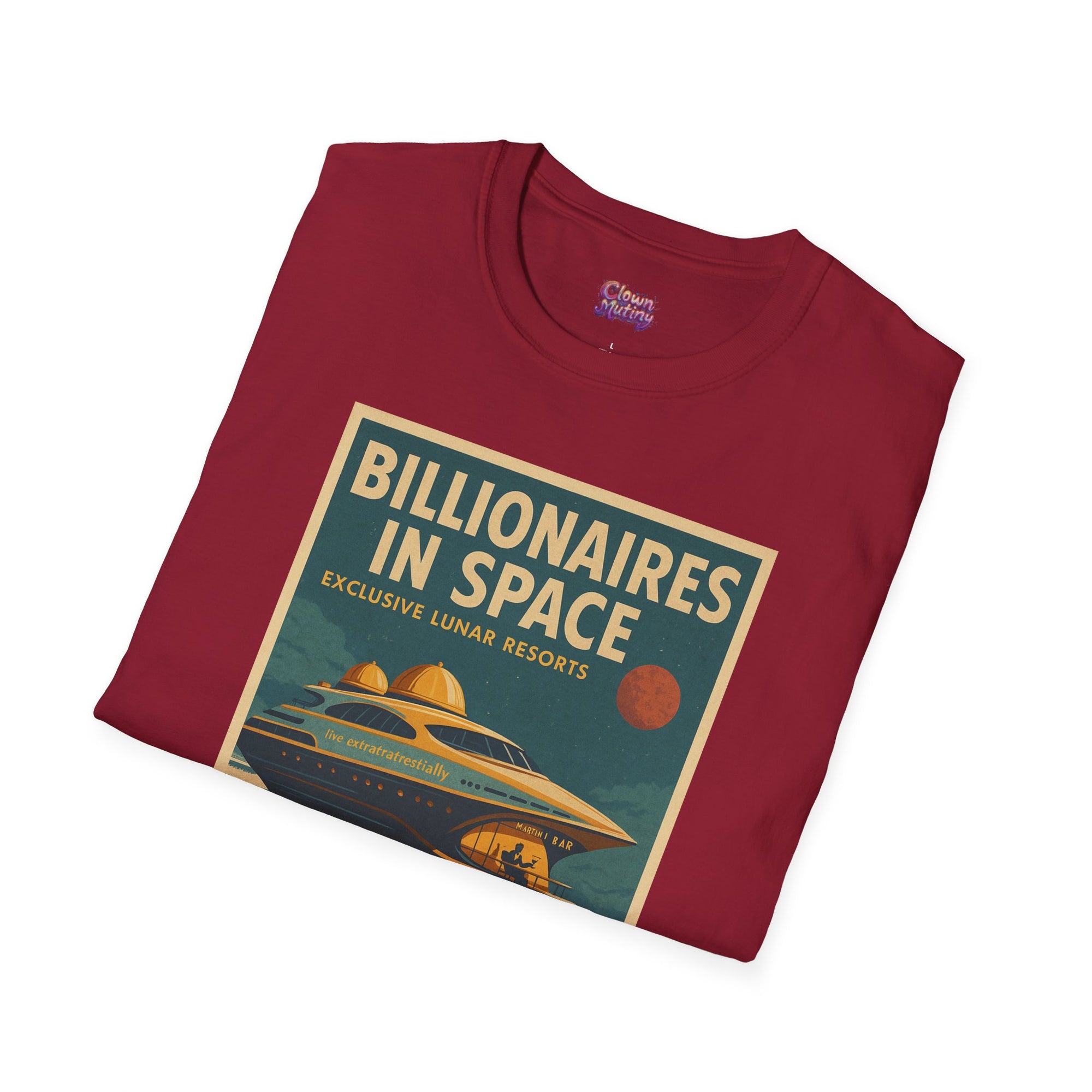 Vintage Billionaires in Space T-Shirt, Space Shirt, Retro NASA Style, Science Fiction Apparel, Lunar Resort Gift