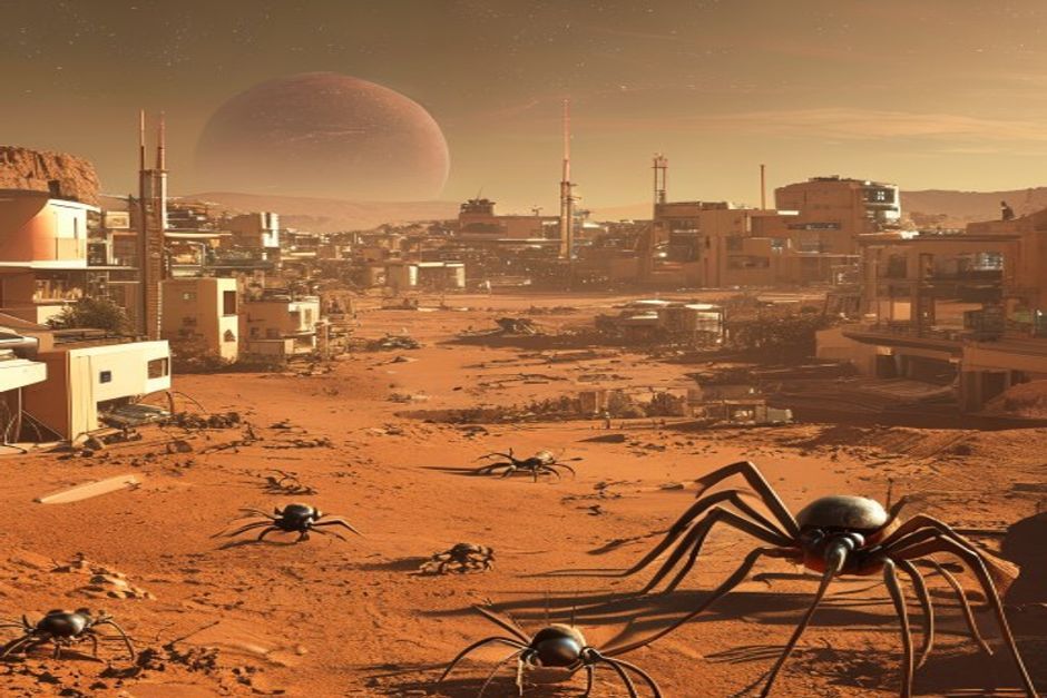 Martian residential quarters managed by automated systems.