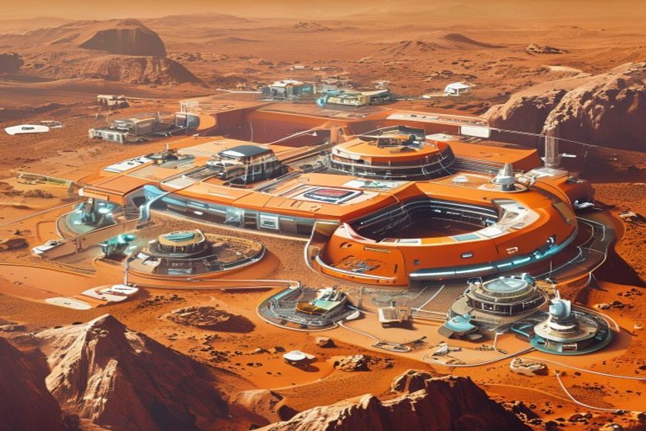 Foundation Corporation logo with a Martian landscape.