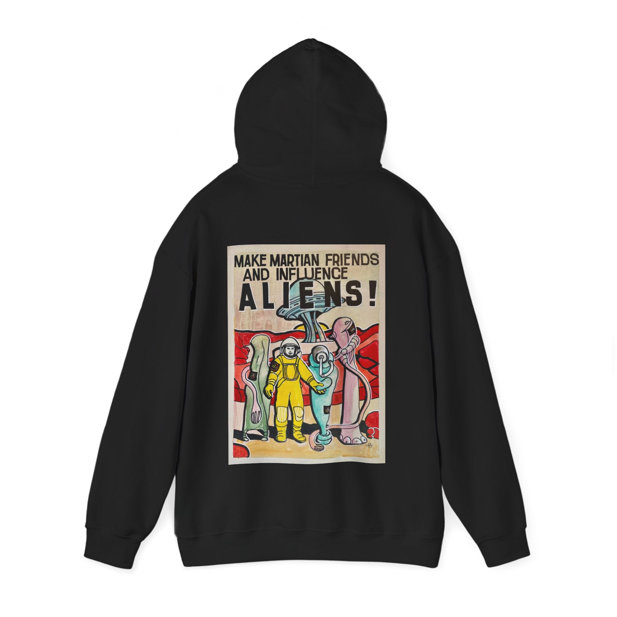 Mars Aliens Unisex Heavy Blend Hooded Sweatshirt
