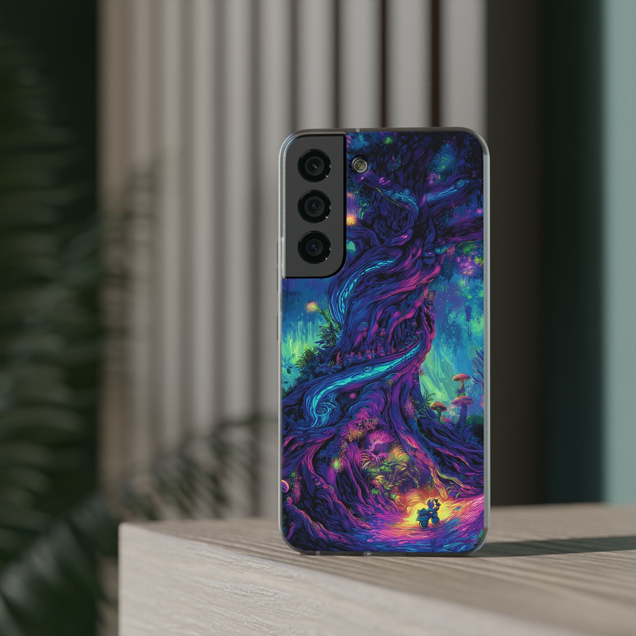 Psychedelic Tree Vibrant Fantasy Flexi Case - Enchanted Forest Design