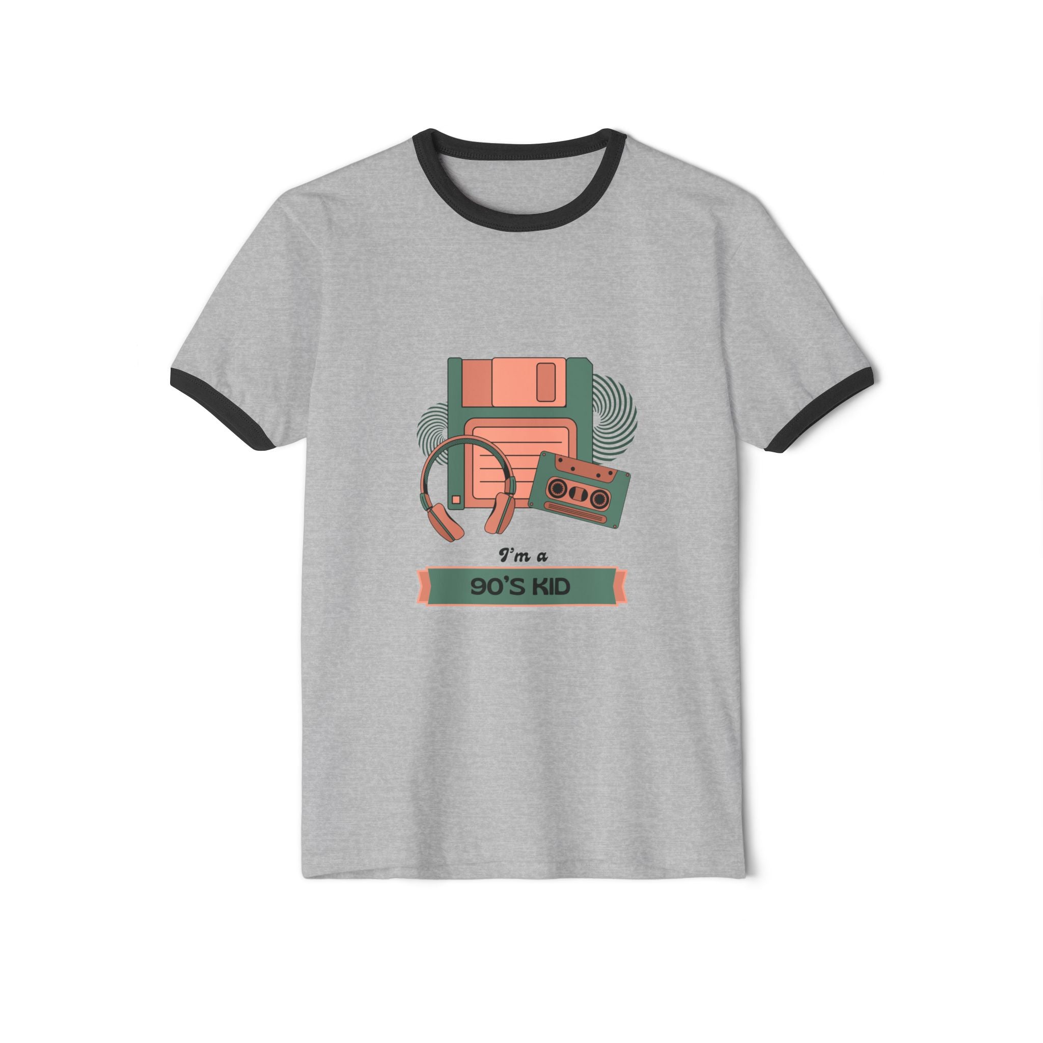 90's Kid Unisex Cotton Ringer T-Shirt - Retro Style Tee for Nostalgic Vibes