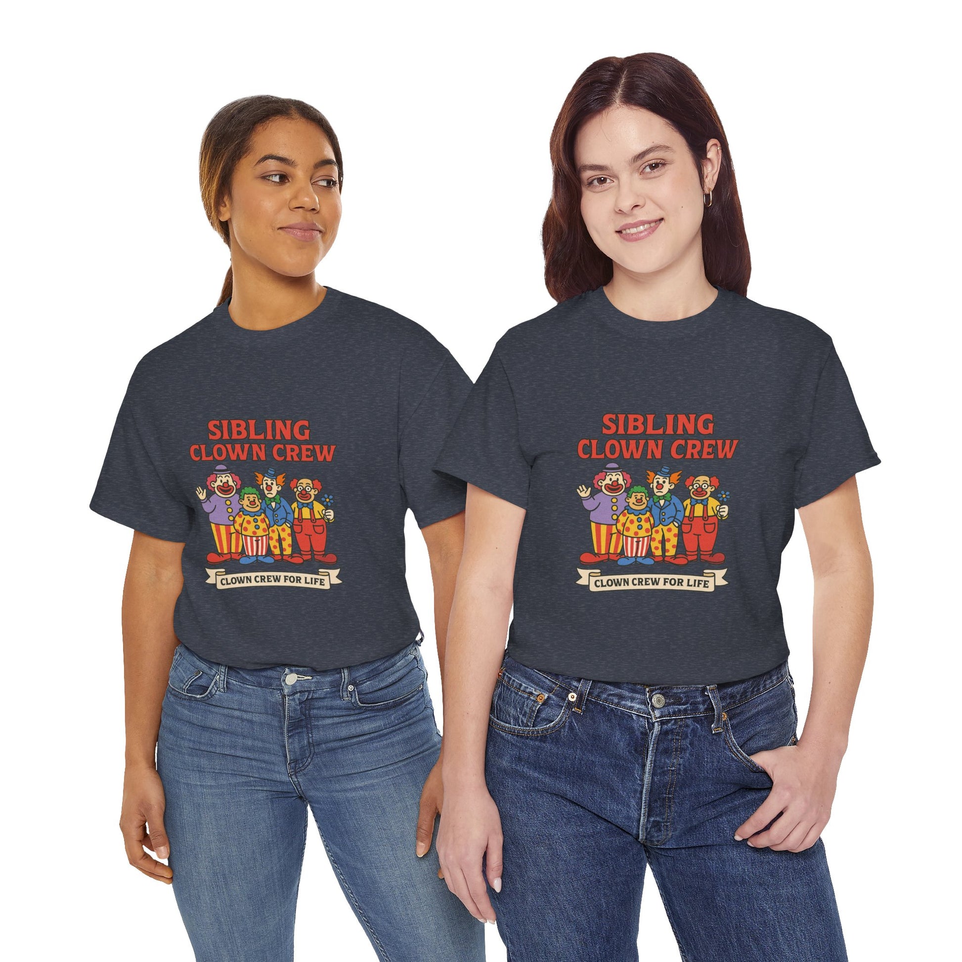 Clown Siblings Unisex Heavy Cotton Tee