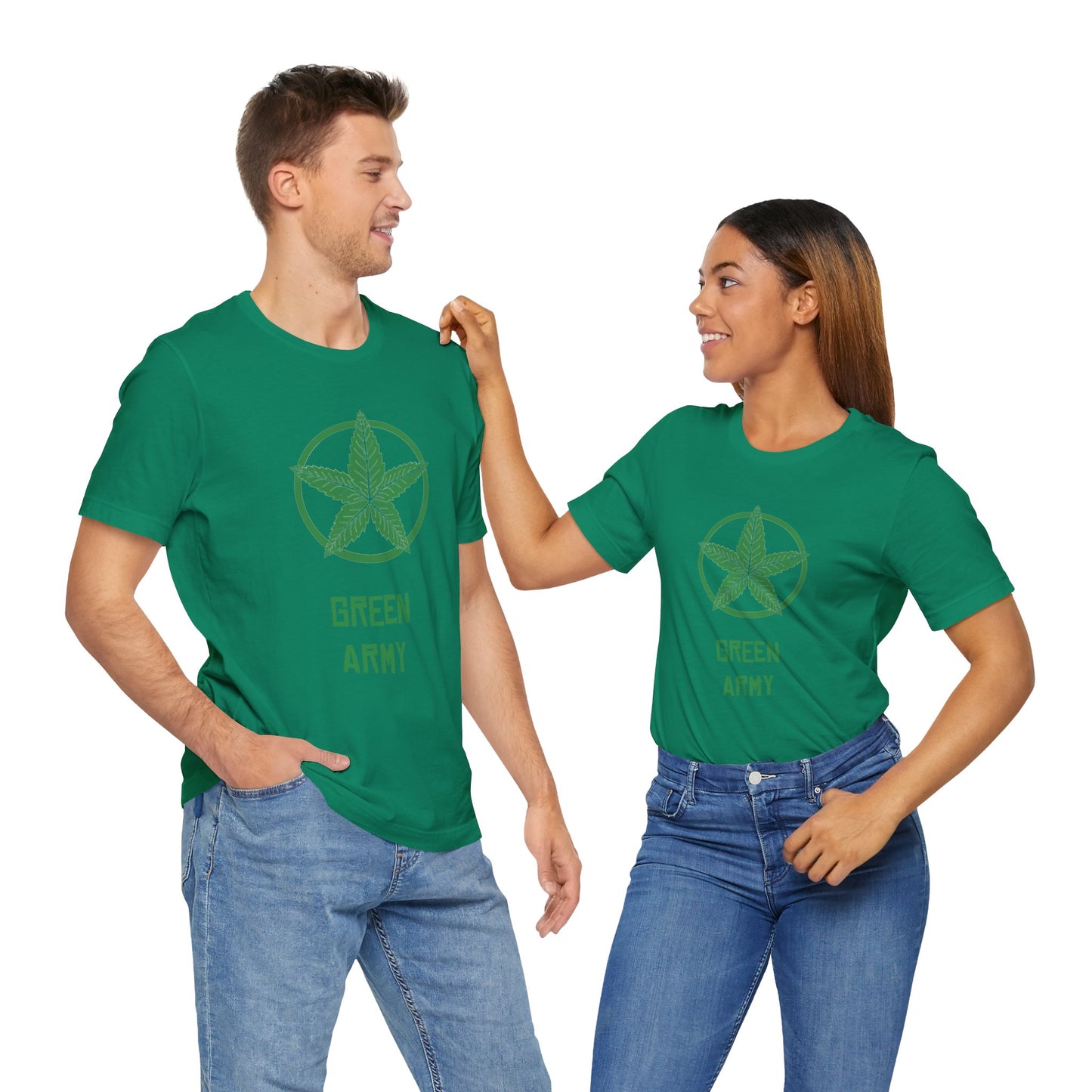 Green Army Star Unisex Jersey Short Sleeve Tee