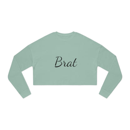 Brat Cropped Sweatshirt for Women - Trendy Casual Style