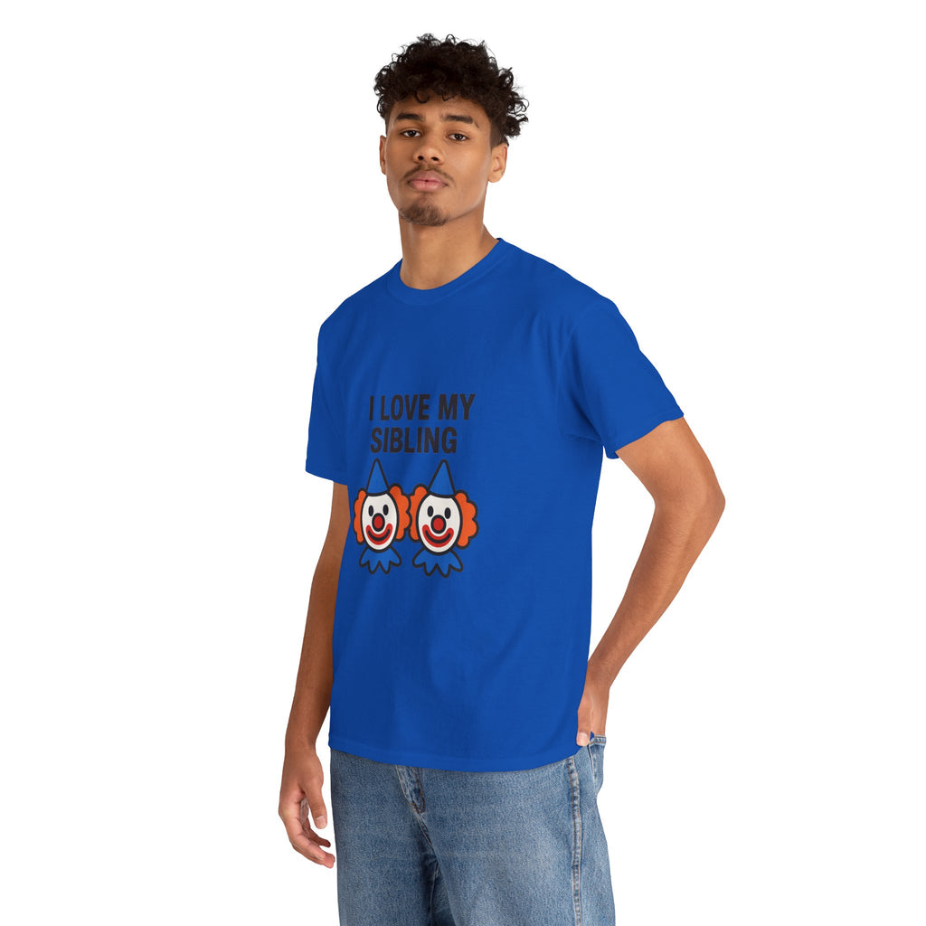 Funny Clown Sibling Love Unisex Cotton Tee