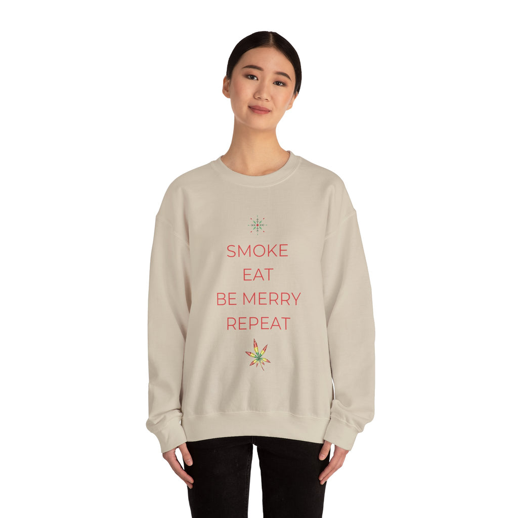 Eat Repeat Holiday Unisex Heavy Blend Crewneck Sweatshirt