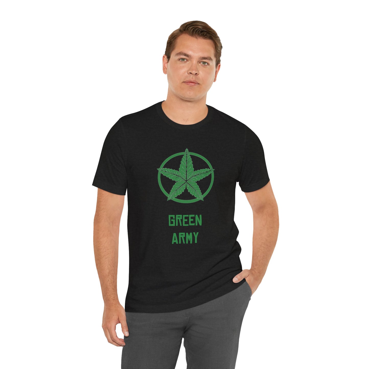 Green Army Star Unisex Jersey Short Sleeve Tee