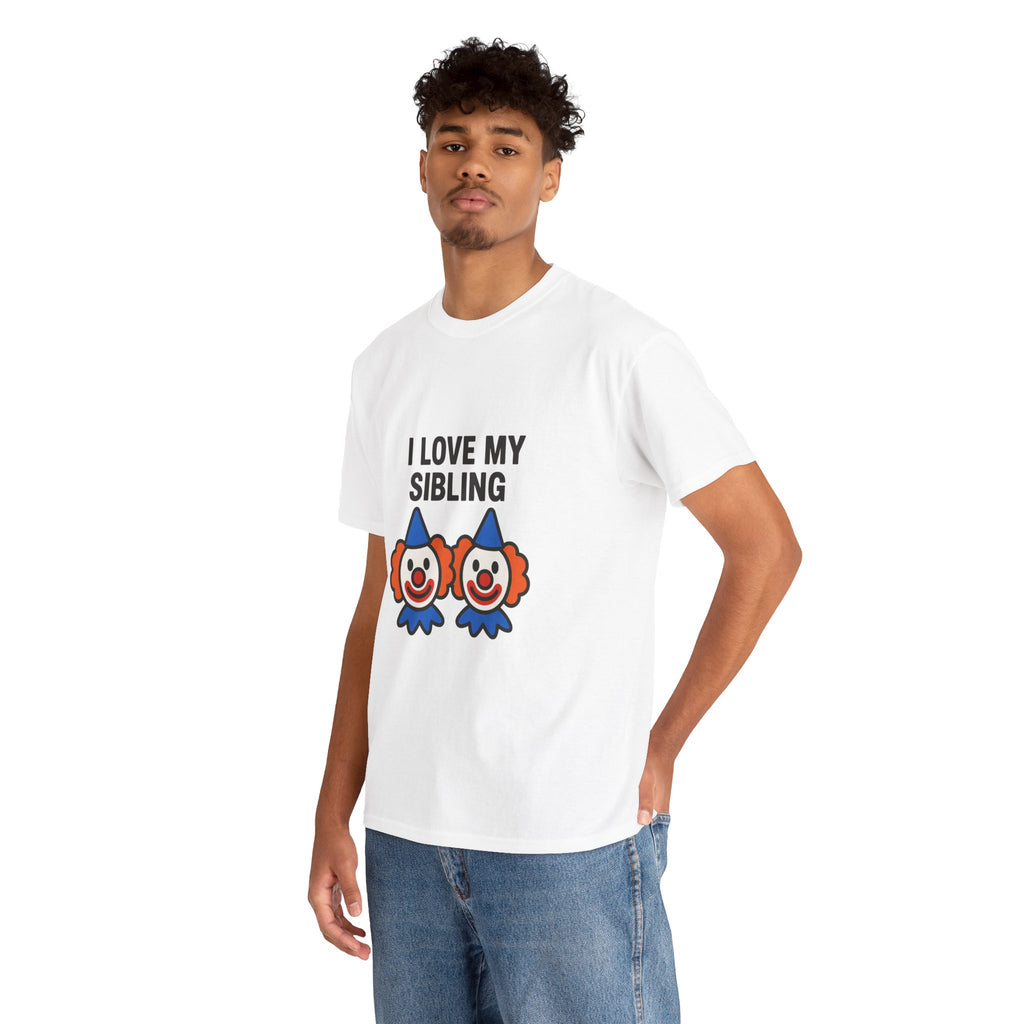 Funny Clown Sibling Love Unisex Cotton Tee