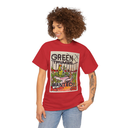 Martian Green Thumbs Unisex Heavy Cotton Tee