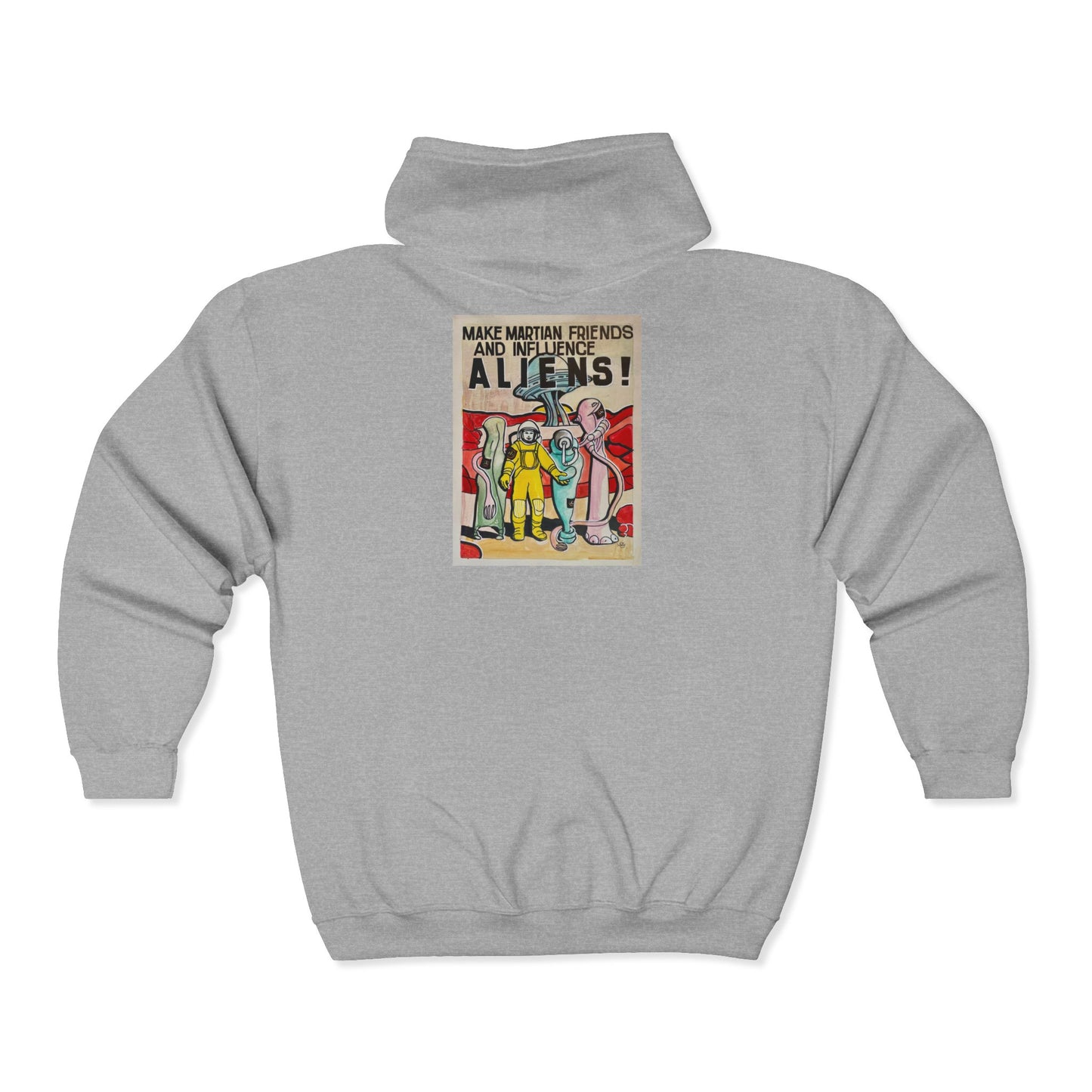 Mars Aliens Unisex Heavy Blend Full Zip Hooded Sweatshirt