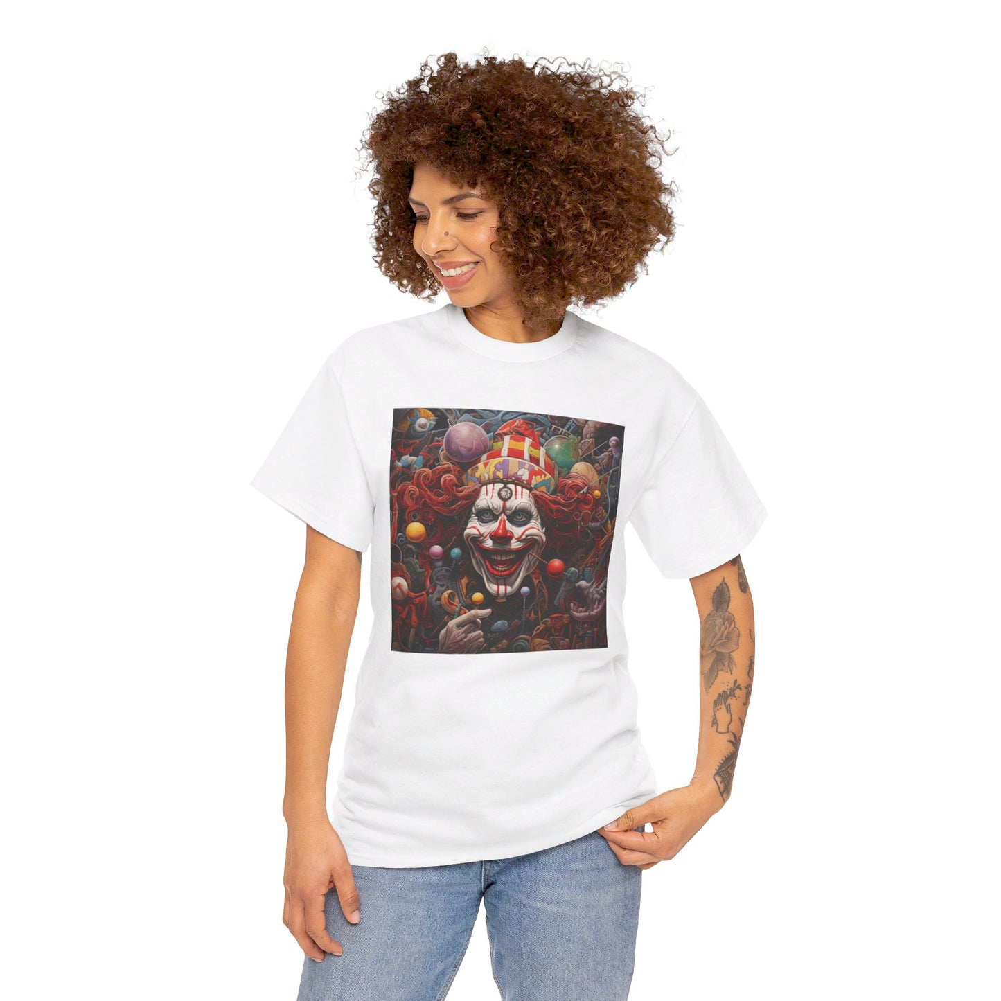 Clown Mutiny Face Unisex Heavy Cotton Tee