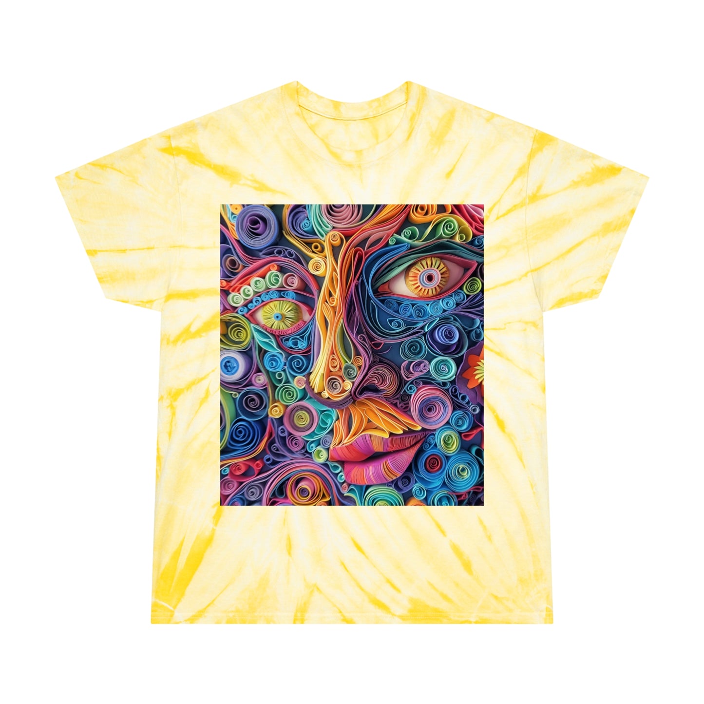 Paper Face Tie-Dye Tee, Cyclone