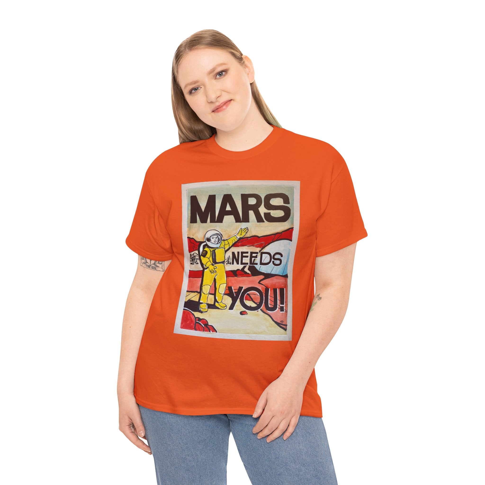 Mars Needs You Unisex Heavy Cotton Tee
