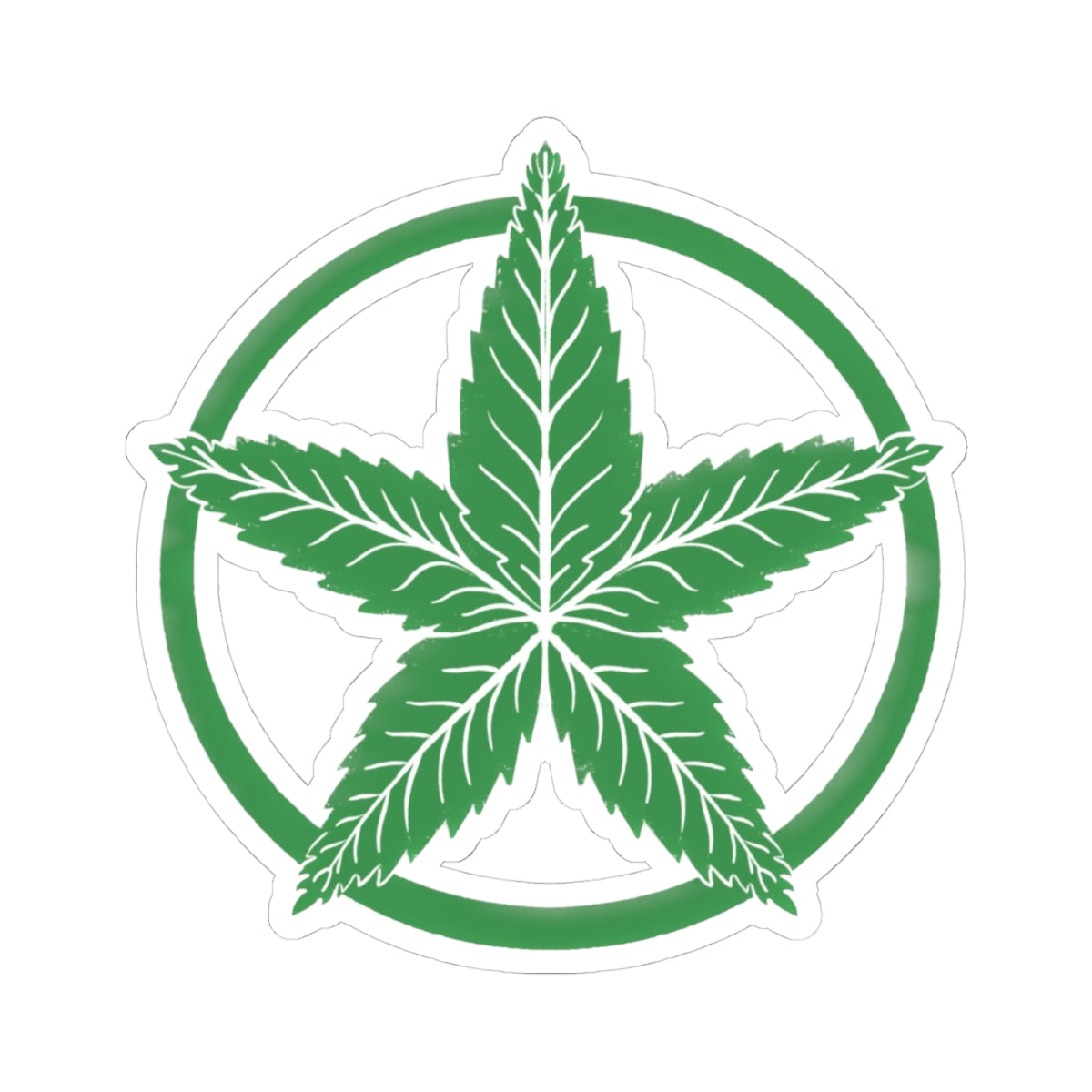 Green Army Star Kiss-Cut Stickers