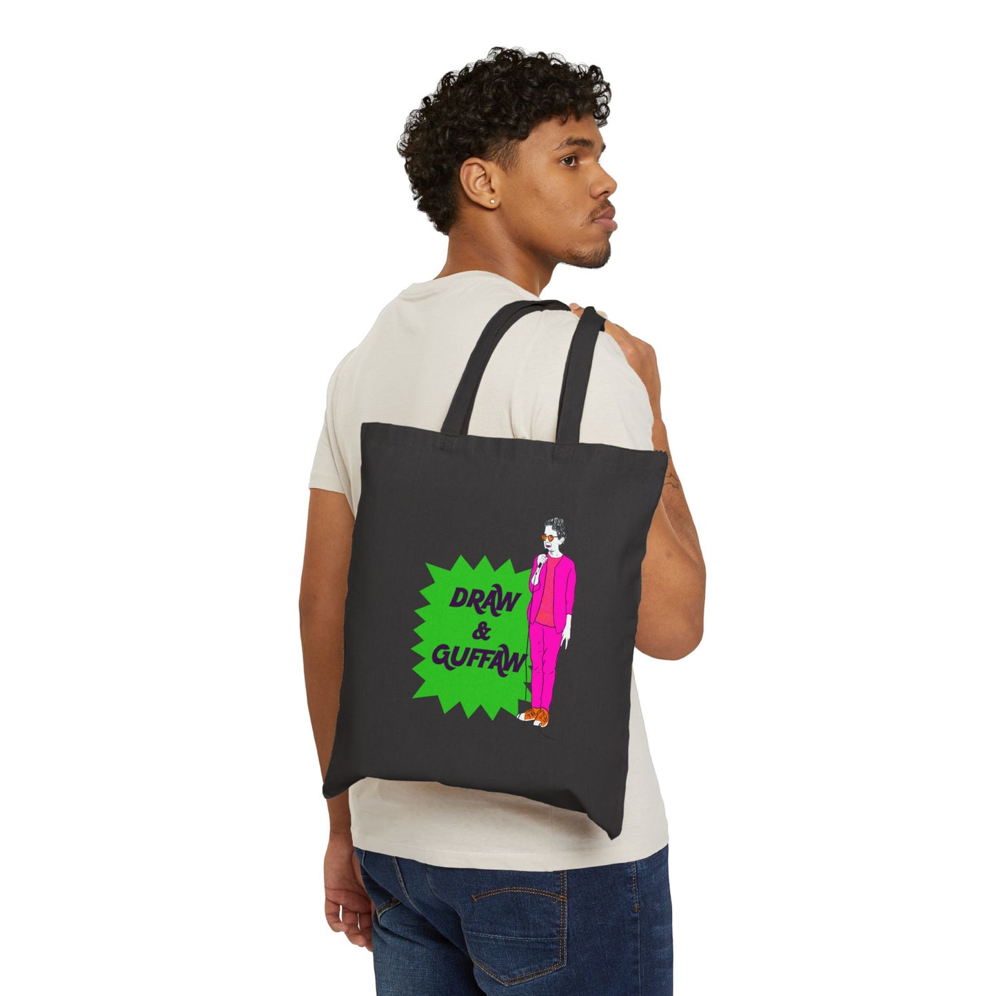 Draw & Guffaw Cotton Canvas Tote Bag