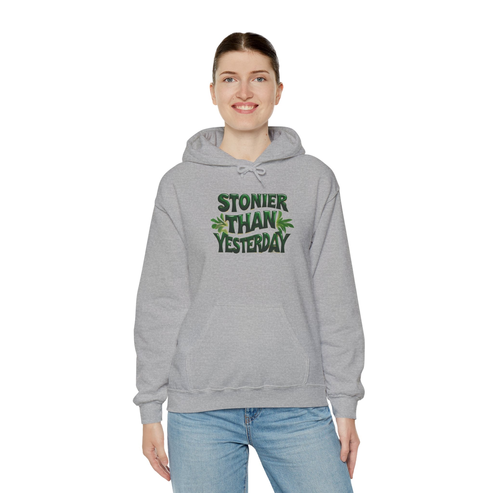 Stoner Vibes Unisex Hooded Sweatshirt - 'Stonier Than Yesterday'