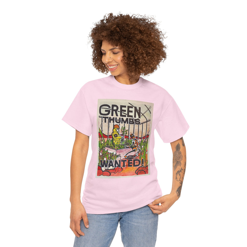 Martian Green Thumbs Unisex Heavy Cotton Tee