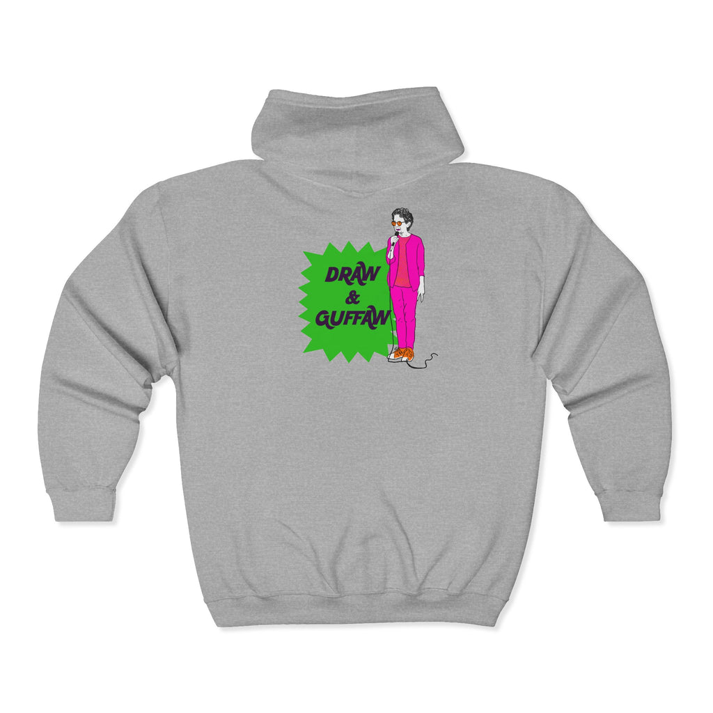 Draw & Gaffaw Loren K Little Old Lesbian Edition Unisex Heavy Blend Full Zip Hooded Sweatshirt