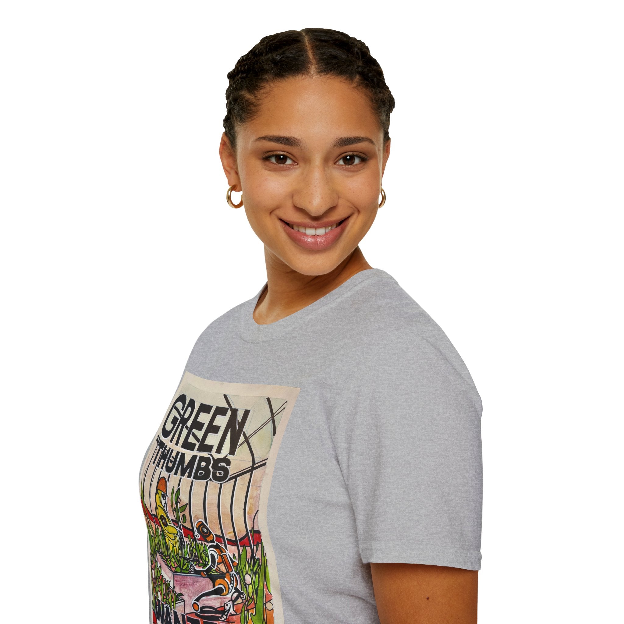 Martian Green Thumbs Unisex Softstyle T-Shirt