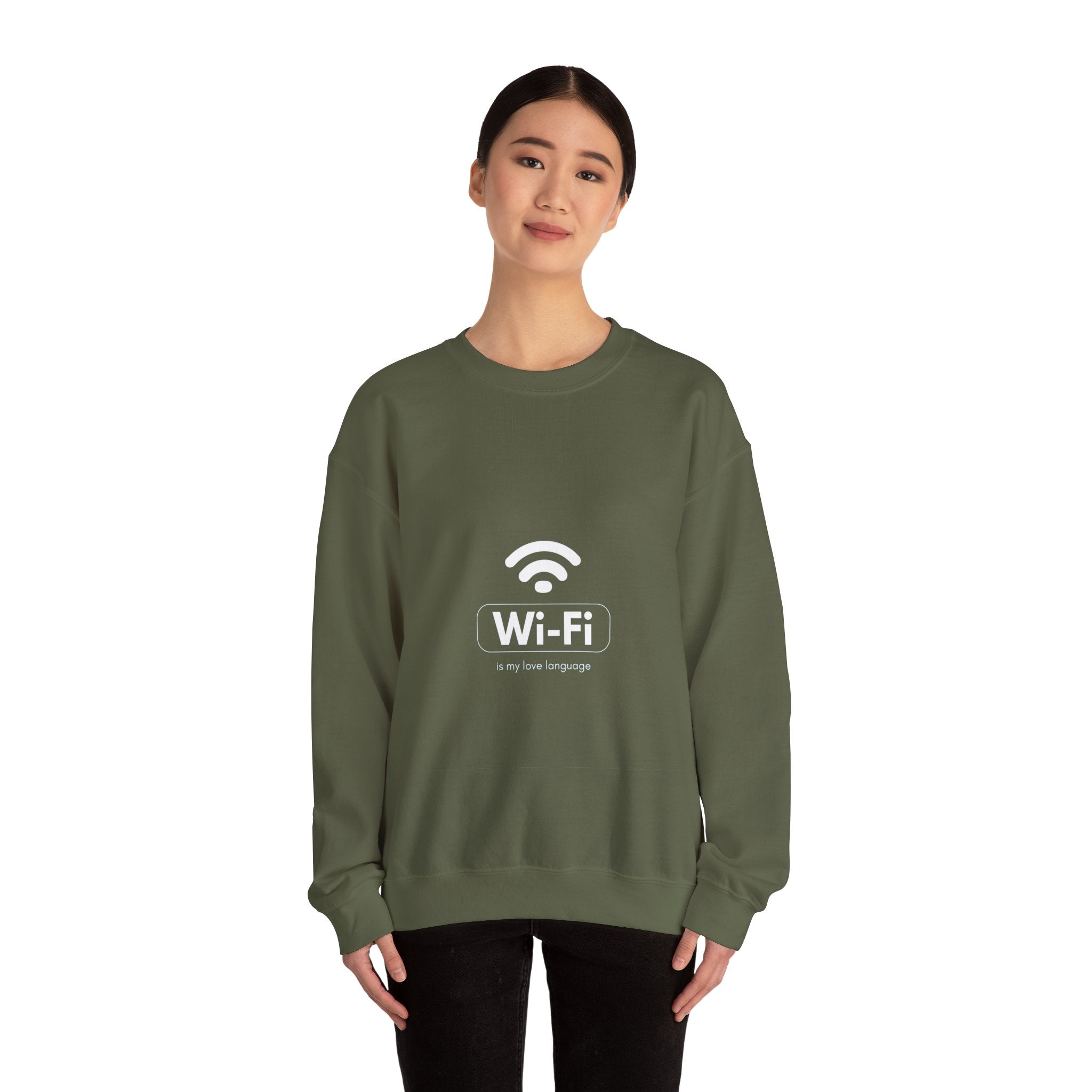 Wi-Fi Love Language Sweatshirt - Unisex Heavy Blend Crewneck
