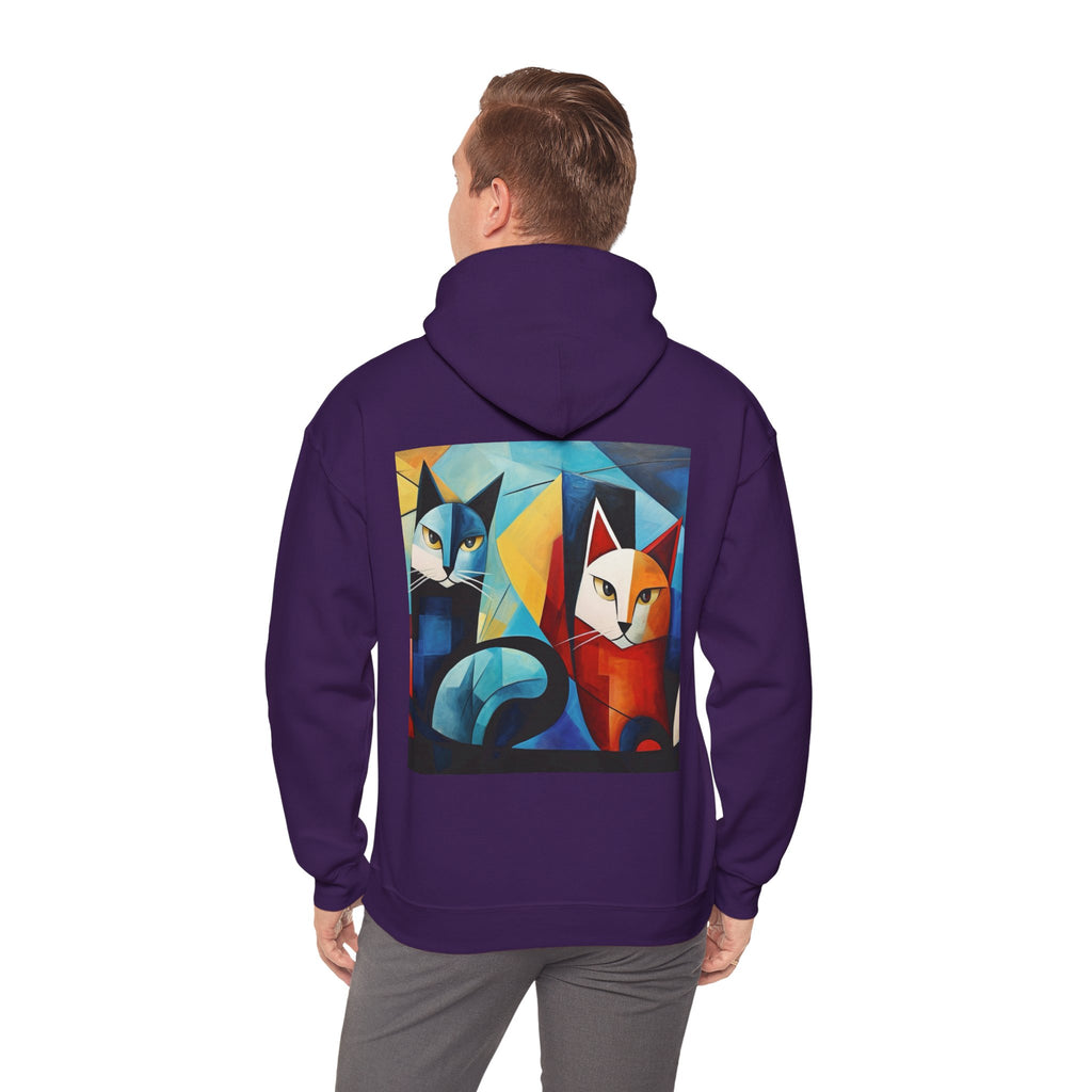 MeowMeow Back Unisex Heavy Blend Hooded Sweatshirt