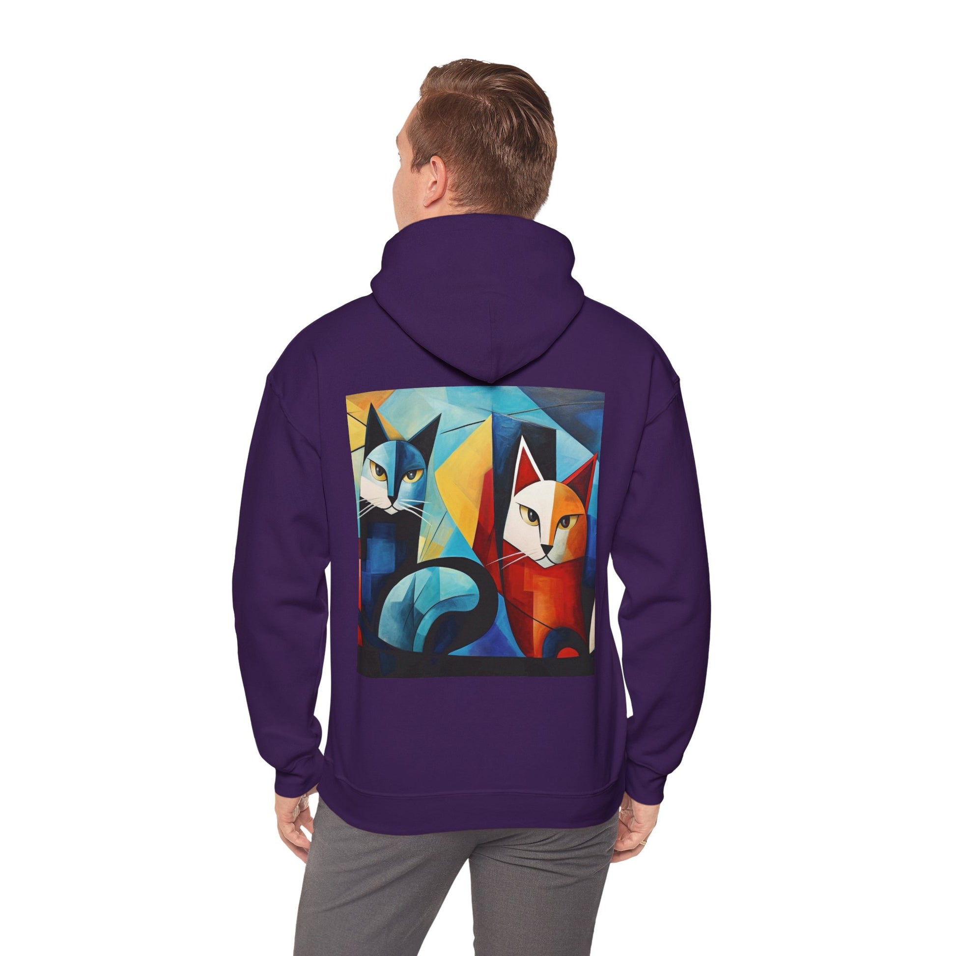 MeowMeow Back Unisex Heavy Blend Hooded Sweatshirt