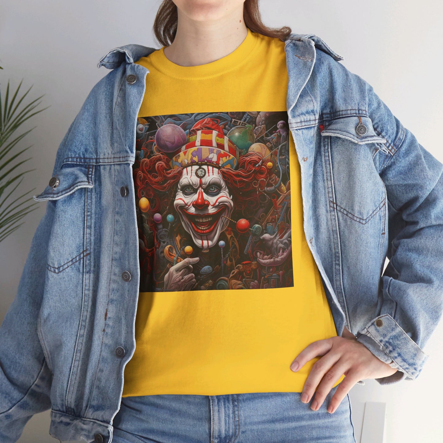 Clown Mutiny Face Unisex Heavy Cotton Tee