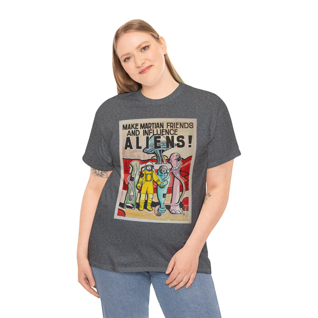 Mars Aliens Unisex Heavy Cotton Tee