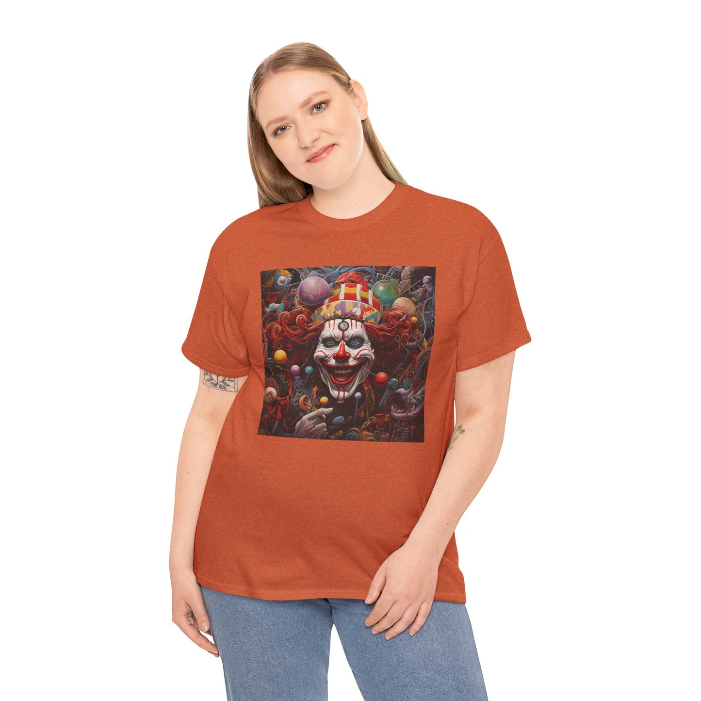 Clown Mutiny Face Unisex Heavy Cotton Tee