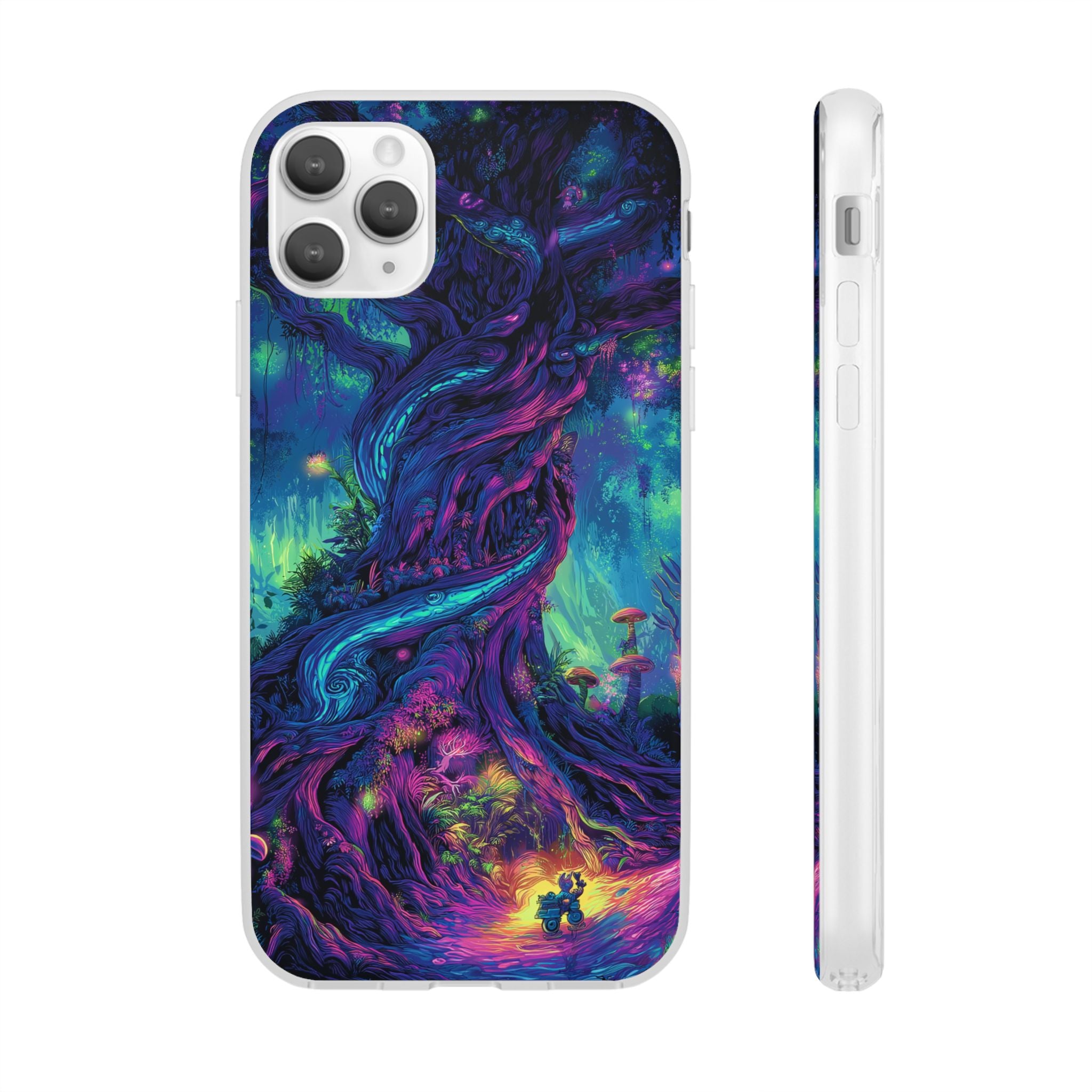 Psychedelic Tree Vibrant Fantasy Flexi Case - Enchanted Forest Design