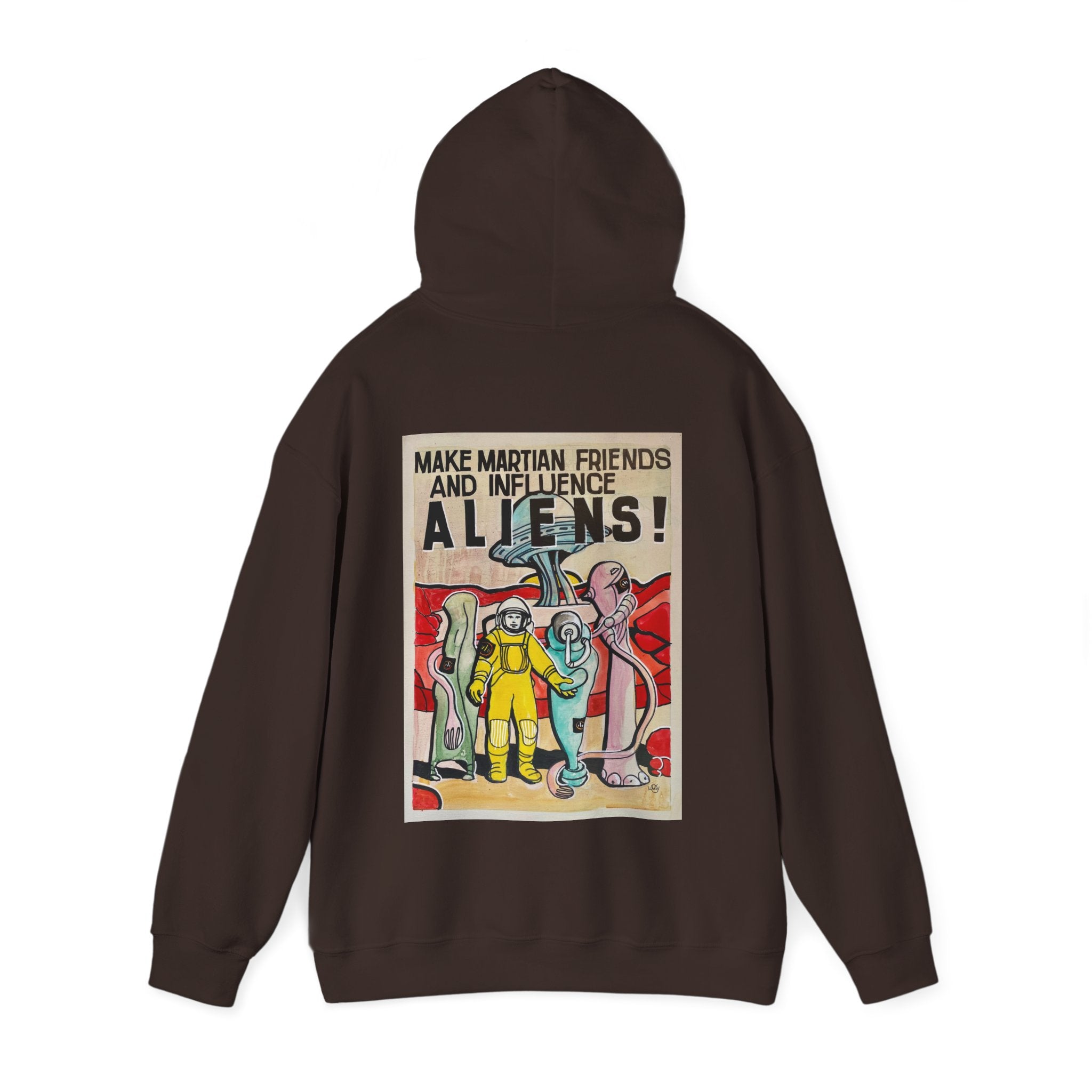 Mars Aliens Unisex Heavy Blend Hooded Sweatshirt
