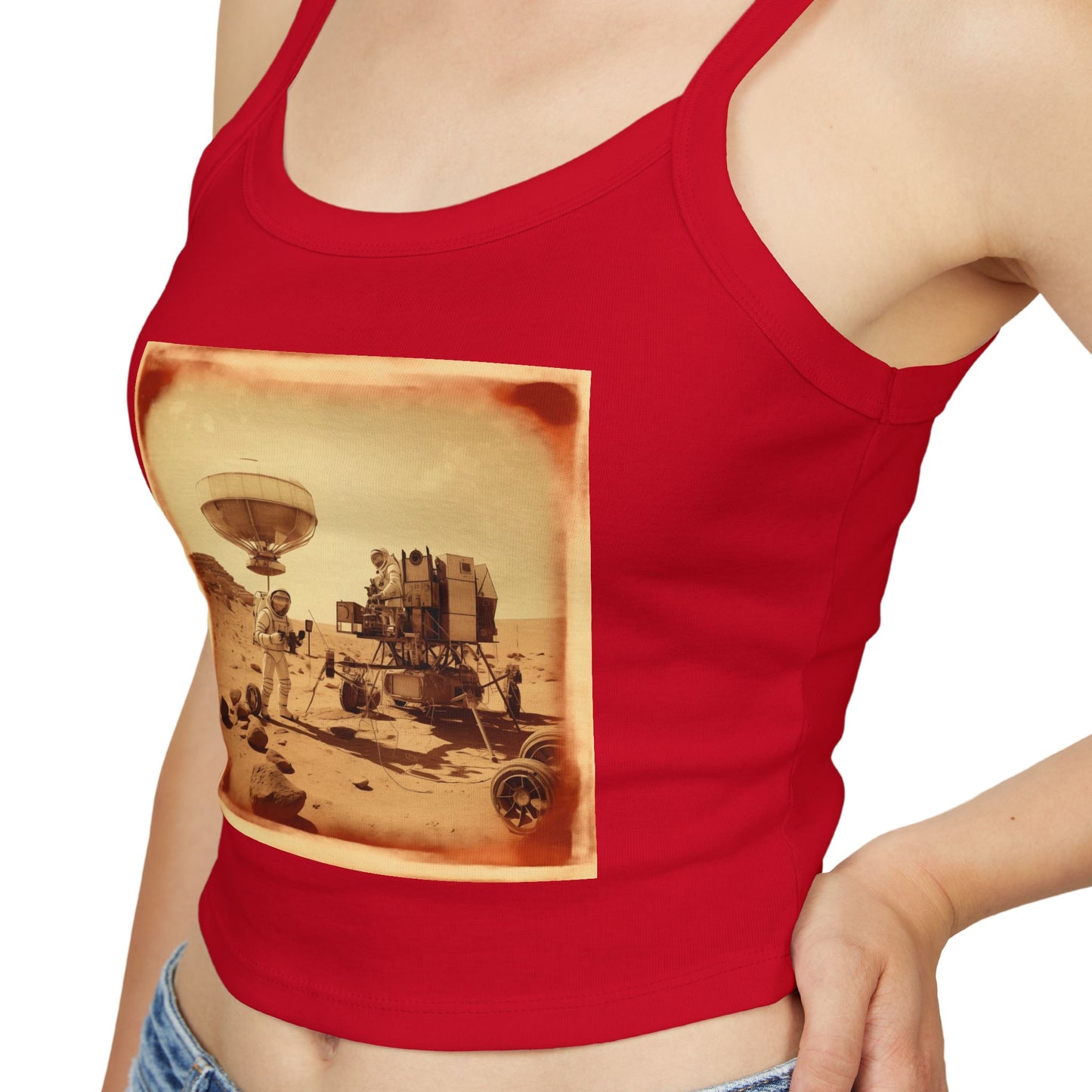 Martian Polaroid Women's Spaghetti Strap Tank Top