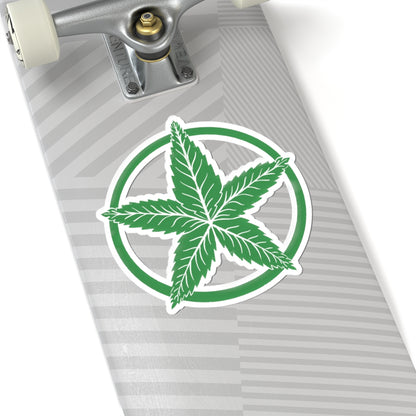 Green Army Star Kiss-Cut Stickers