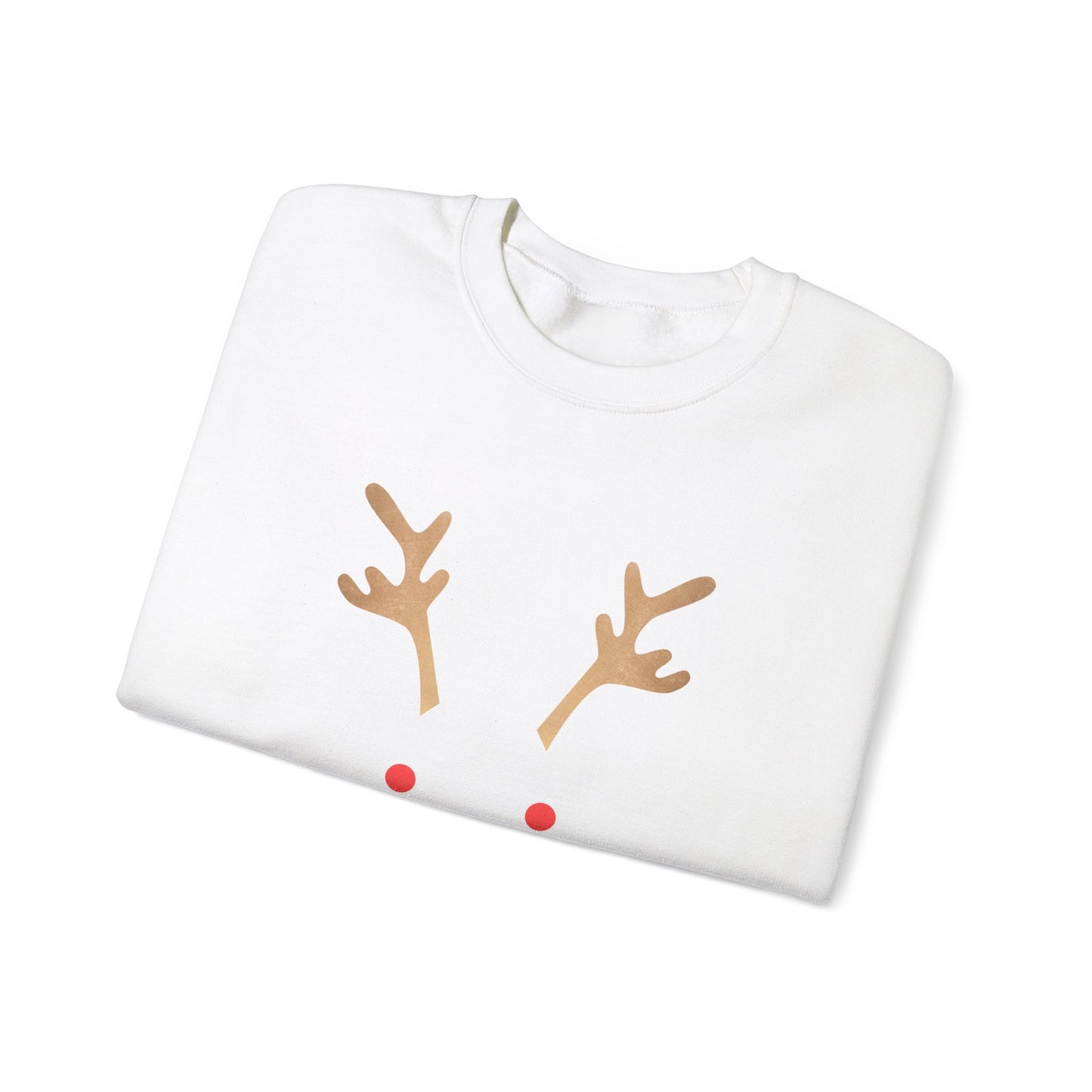 Red Eyed Reindeer Unisex Heavy Blend Crewneck Sweatshirt