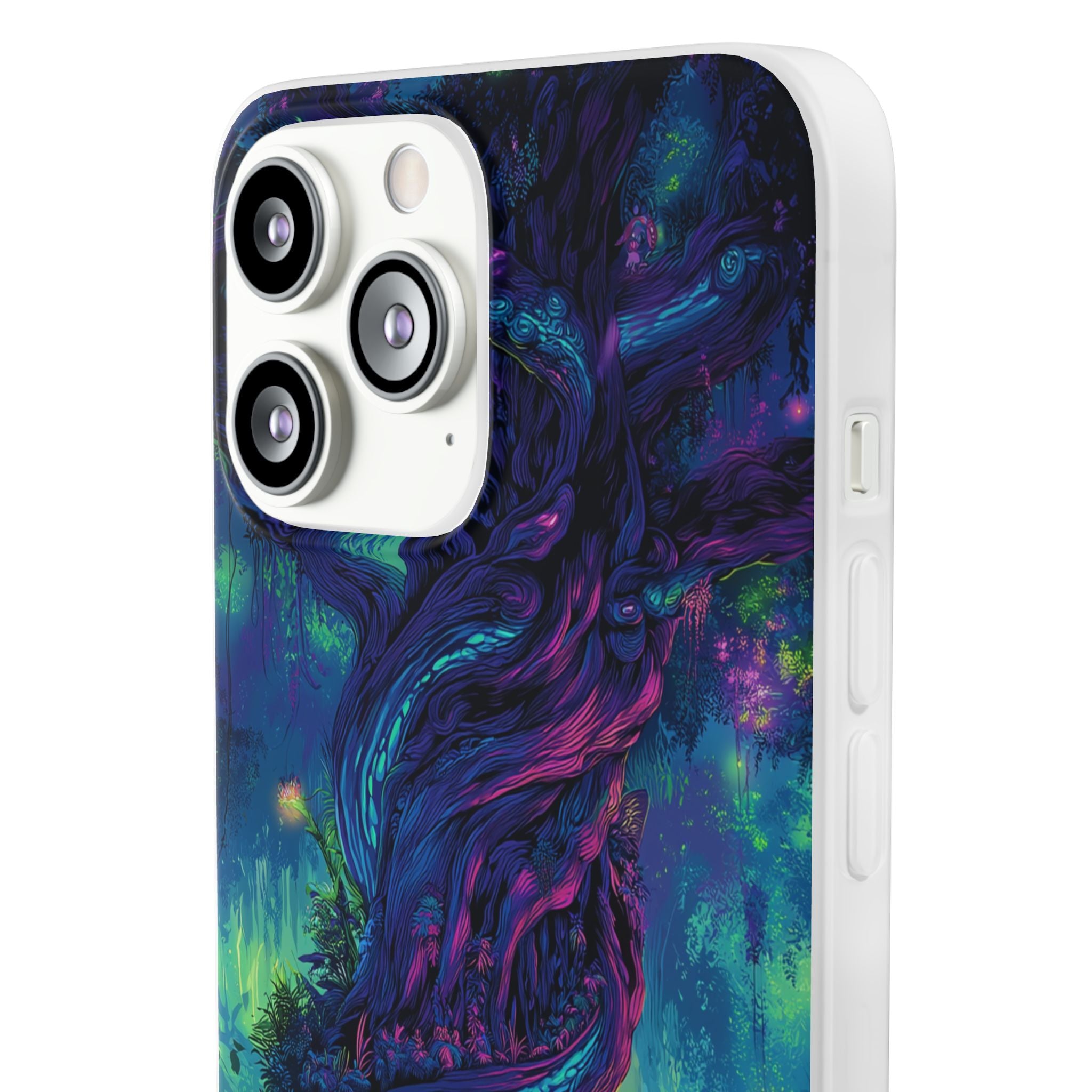 Psychedelic Tree Vibrant Fantasy Flexi Case - Enchanted Forest Design