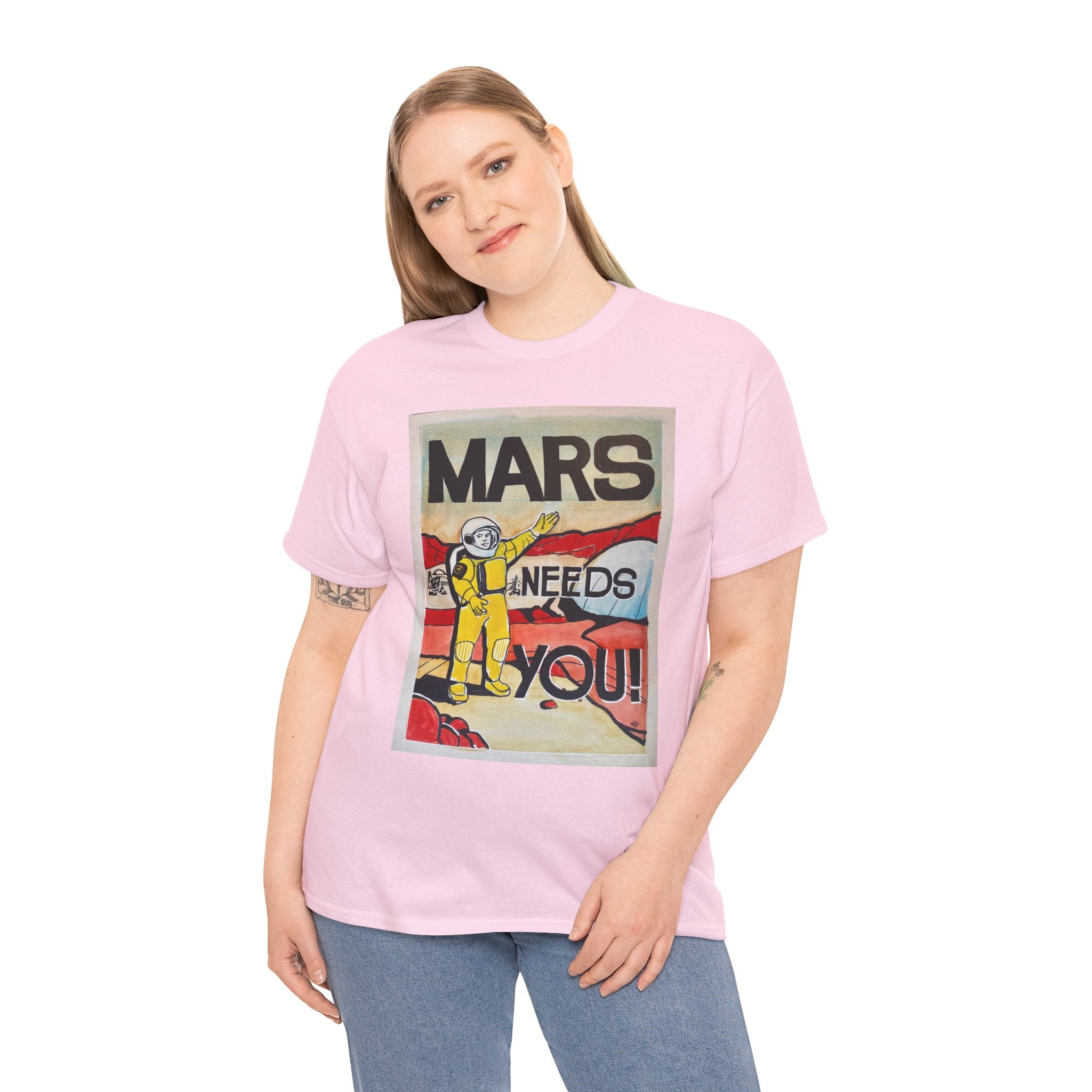 Mars Needs You Unisex Heavy Cotton Tee