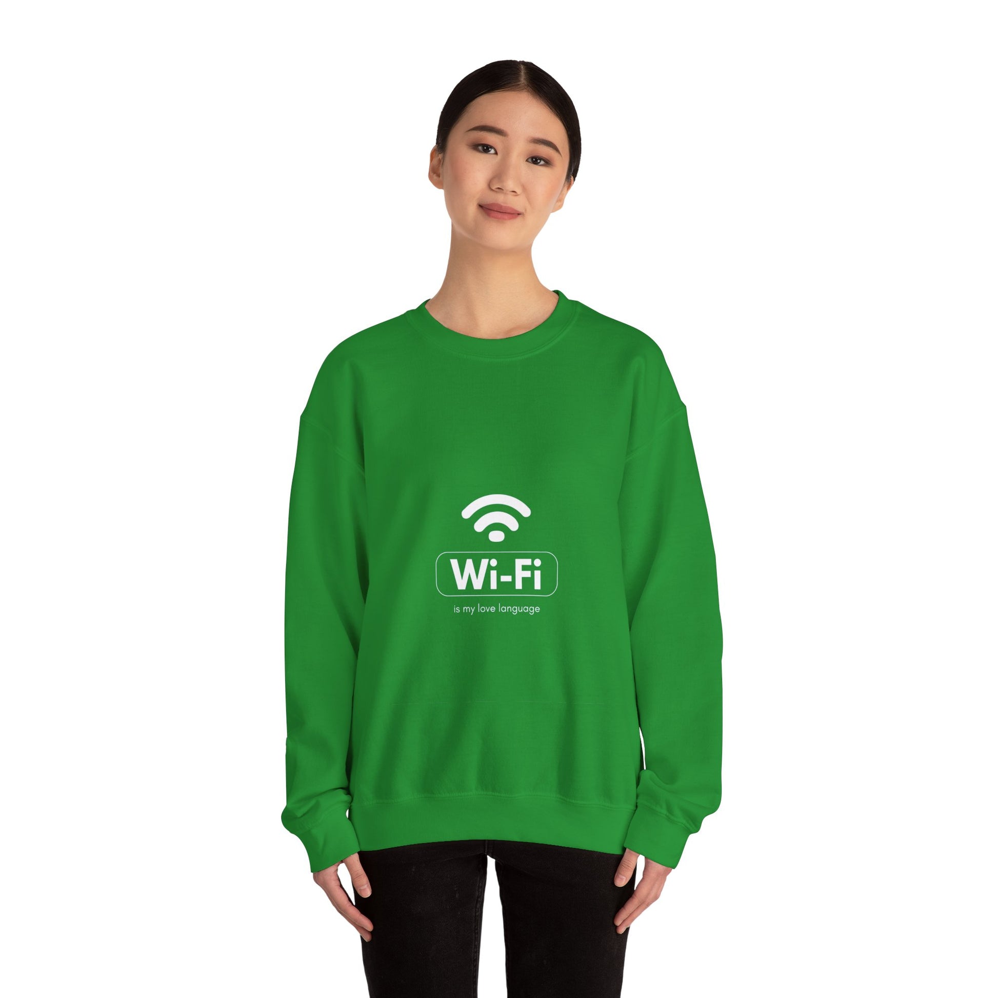Wi-Fi Love Language Sweatshirt - Unisex Heavy Blend Crewneck