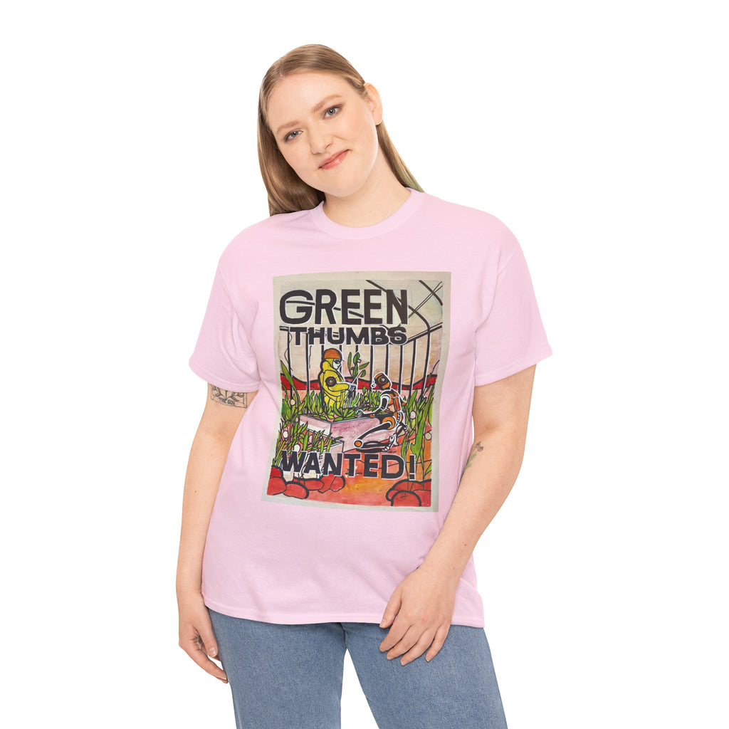 Martian Green Thumbs Unisex Heavy Cotton Tee