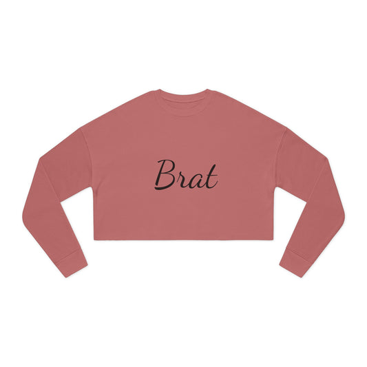 Brat Cropped Sweatshirt for Women - Trendy Casual Style