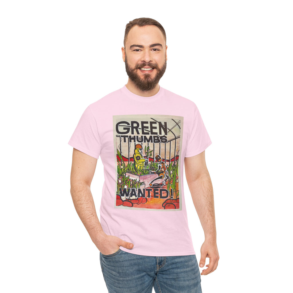 Martian Green Thumbs Unisex Heavy Cotton Tee
