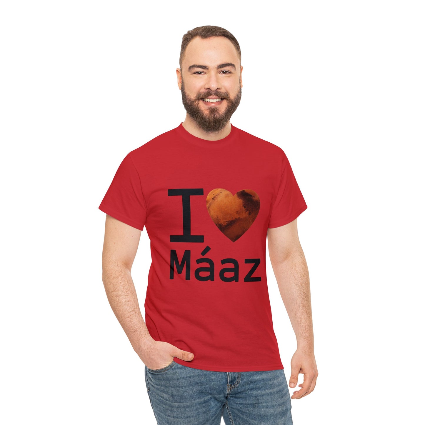 I Love Mars Unisex Heavy Cotton Tee