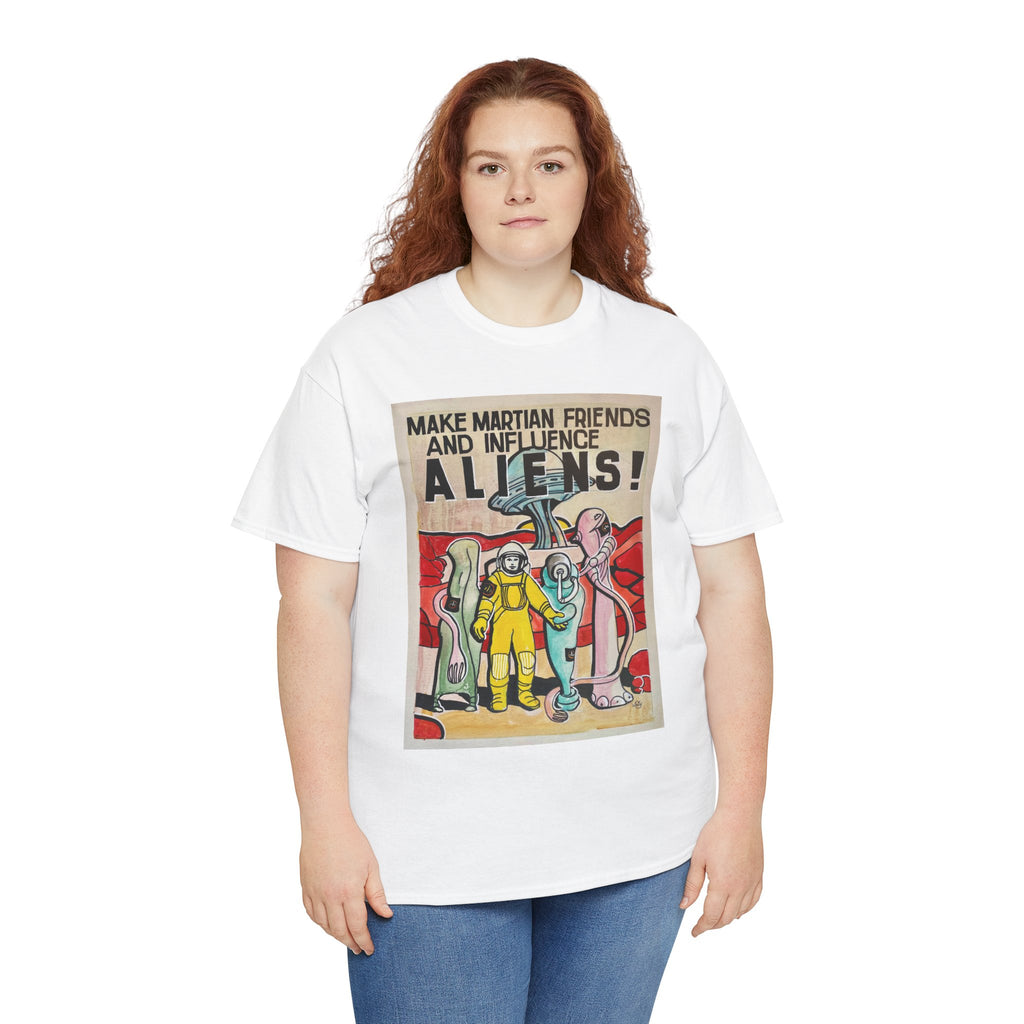 Mars Aliens Unisex Heavy Cotton Tee