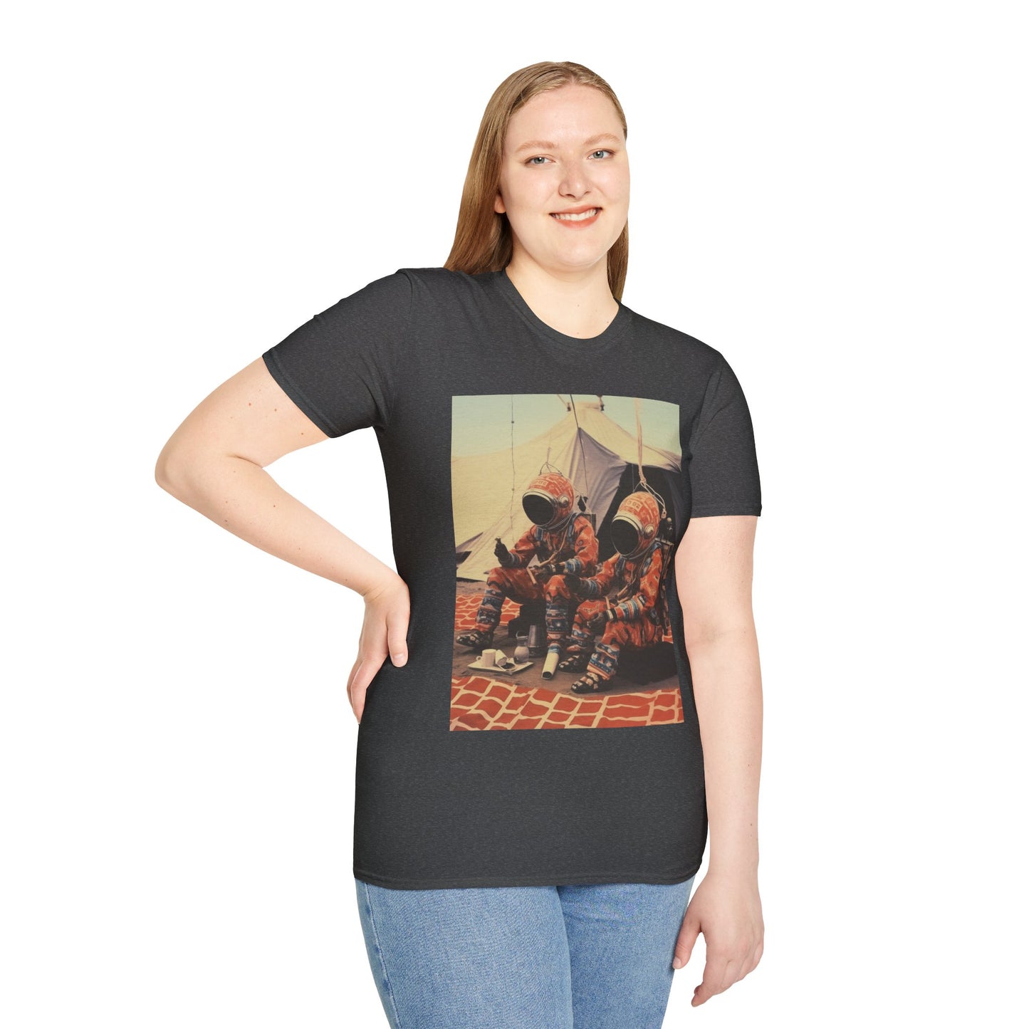 Martian African Print Unisex Softstyle T-Shirt