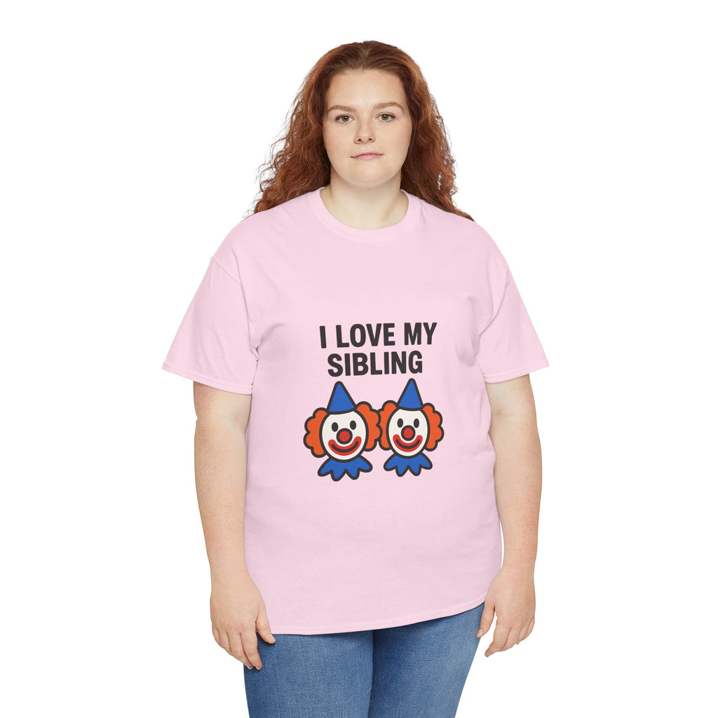 Funny Clown Sibling Love Unisex Cotton Tee