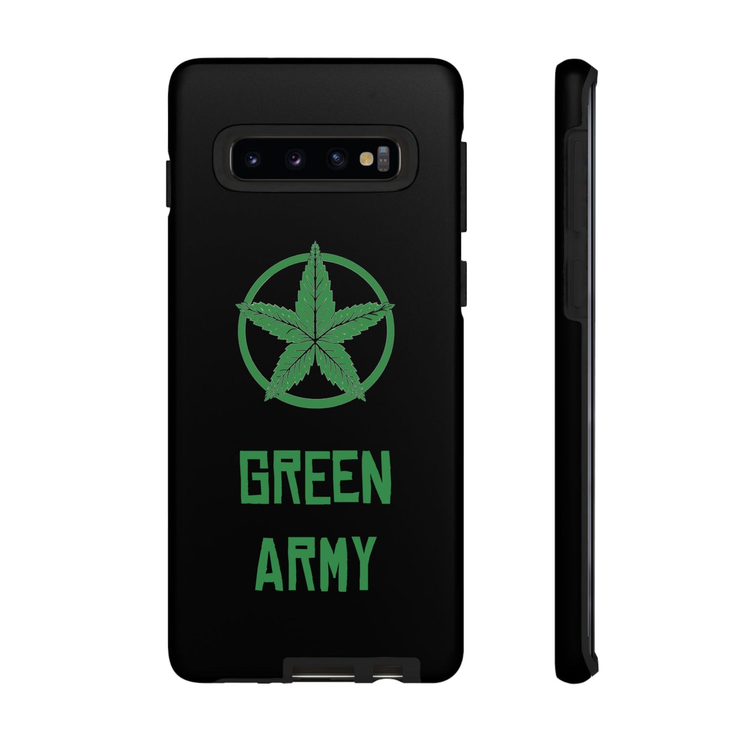 Black Full Green Army Star Leaf Tough Cases