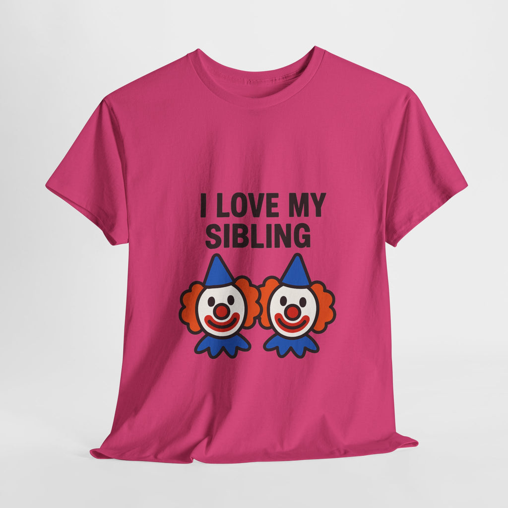Funny Clown Sibling Love Unisex Cotton Tee